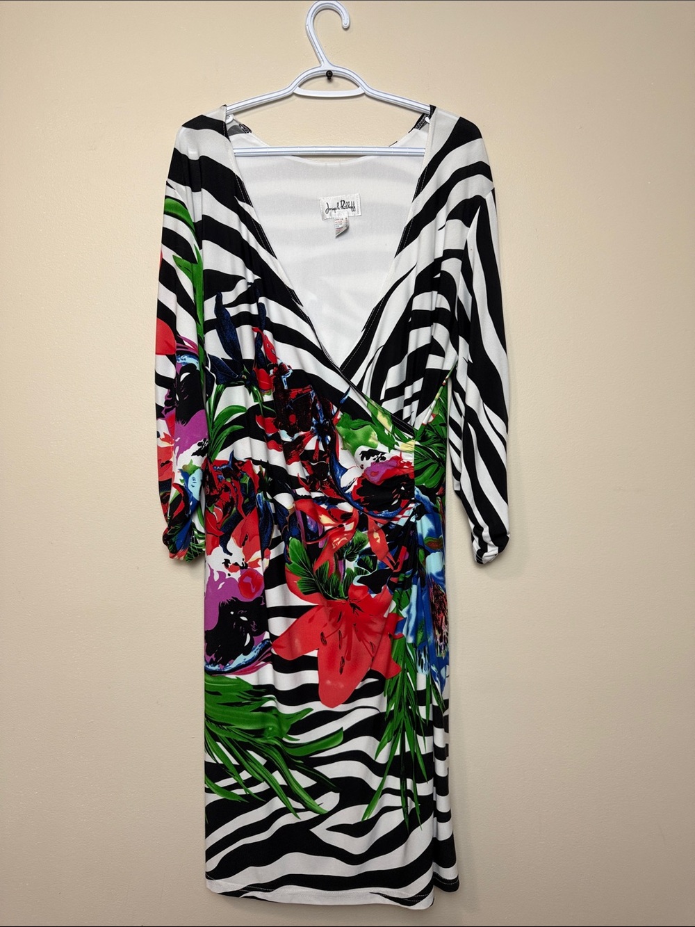 Joseph Ribkoff Midi Dress with Multicolor Floral size 16